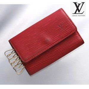 LOUIS VUITTON key holder M6381E Multicles 6 six hooks Epi Leather Red Women  Used